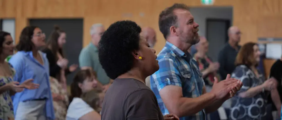 The Rhythm Church family gathered on a Sunday